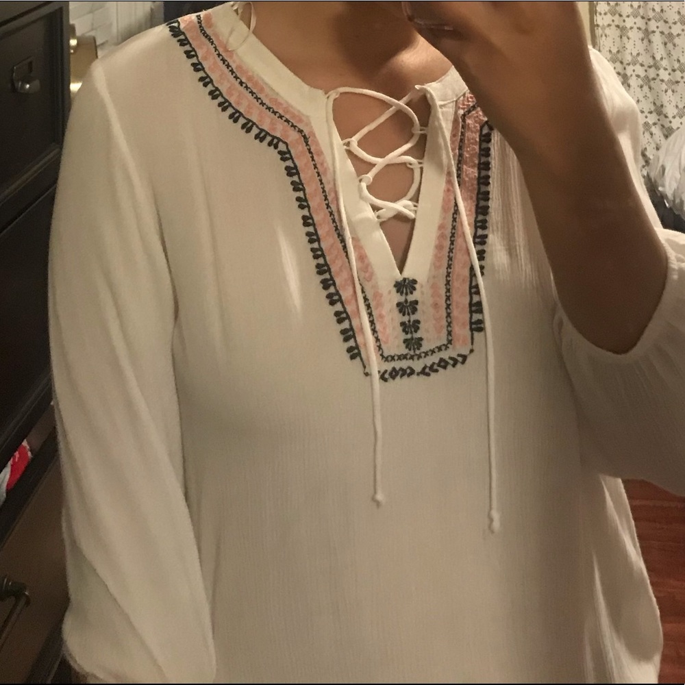 Cotton on Lace up long sleeve